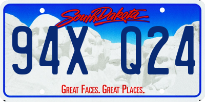 SD license plate 94XQ24