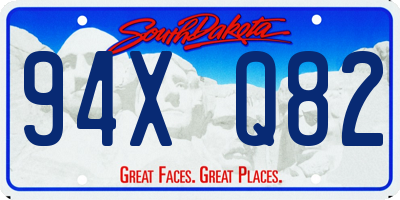 SD license plate 94XQ82