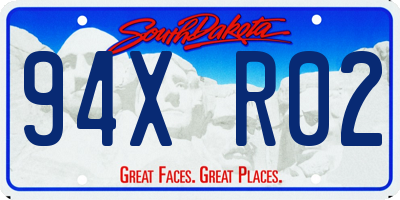 SD license plate 94XR02