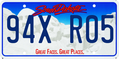 SD license plate 94XR05