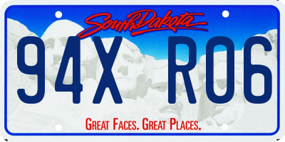 SD license plate 94XR06