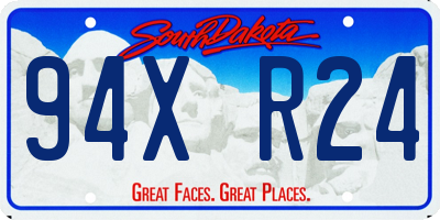SD license plate 94XR24