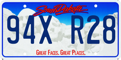 SD license plate 94XR28