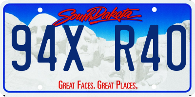 SD license plate 94XR40