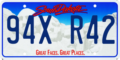 SD license plate 94XR42