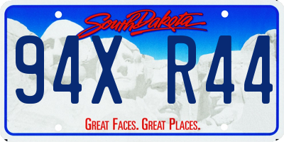 SD license plate 94XR44