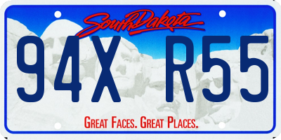 SD license plate 94XR55