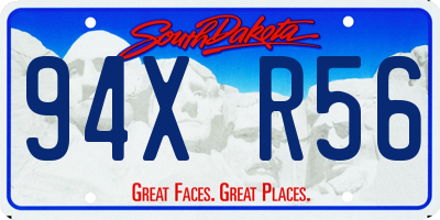 SD license plate 94XR56