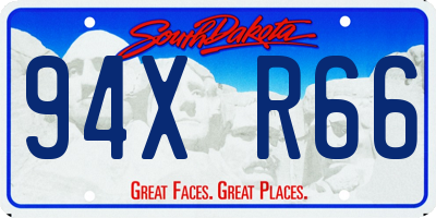 SD license plate 94XR66