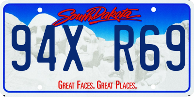 SD license plate 94XR69