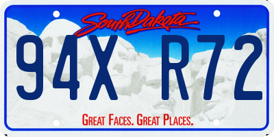 SD license plate 94XR72