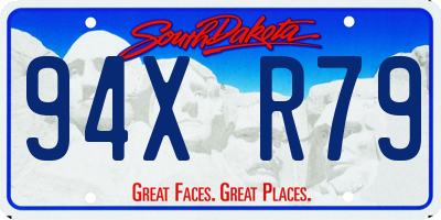 SD license plate 94XR79