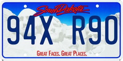 SD license plate 94XR90