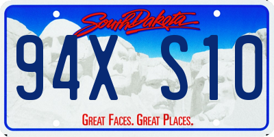 SD license plate 94XS10