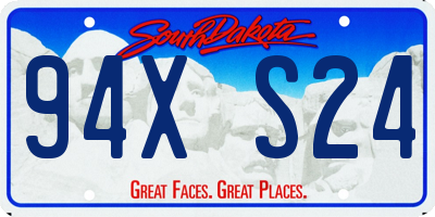SD license plate 94XS24