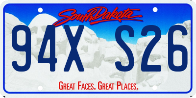 SD license plate 94XS26