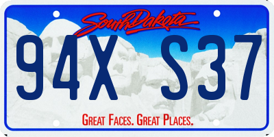SD license plate 94XS37