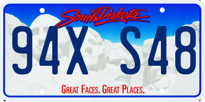 SD license plate 94XS48