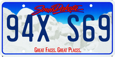 SD license plate 94XS69