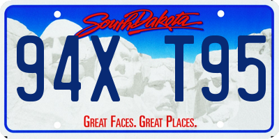 SD license plate 94XT95