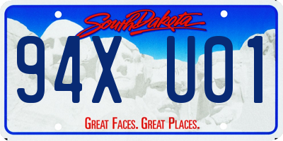 SD license plate 94XU01