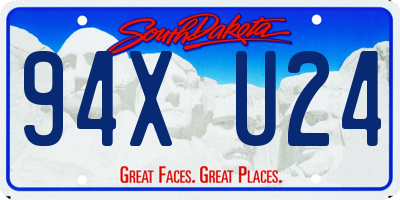 SD license plate 94XU24