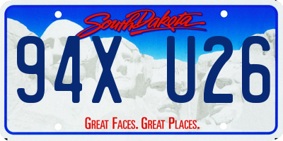 SD license plate 94XU26