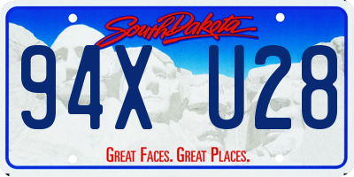 SD license plate 94XU28