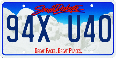 SD license plate 94XU40