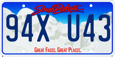 SD license plate 94XU43