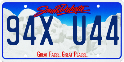 SD license plate 94XU44