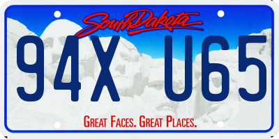 SD license plate 94XU65