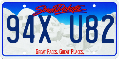 SD license plate 94XU82