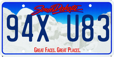 SD license plate 94XU83