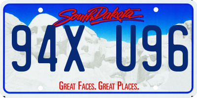 SD license plate 94XU96