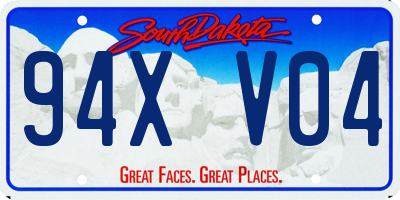 SD license plate 94XV04