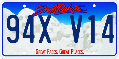 SD license plate 94XV14