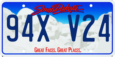SD license plate 94XV24
