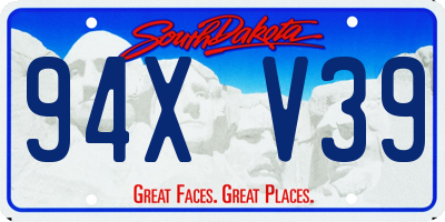 SD license plate 94XV39
