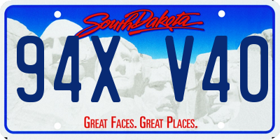 SD license plate 94XV40