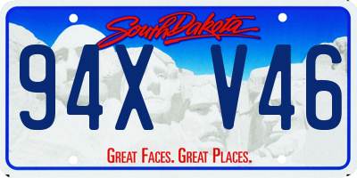 SD license plate 94XV46