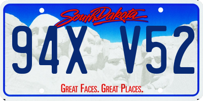 SD license plate 94XV52