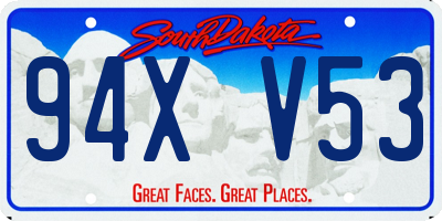SD license plate 94XV53