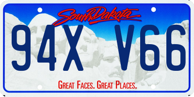 SD license plate 94XV66