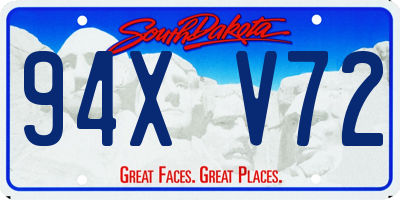 SD license plate 94XV72