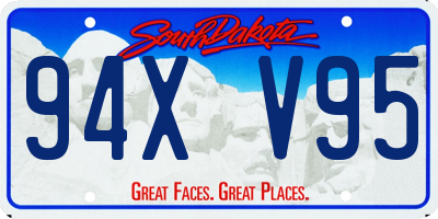 SD license plate 94XV95