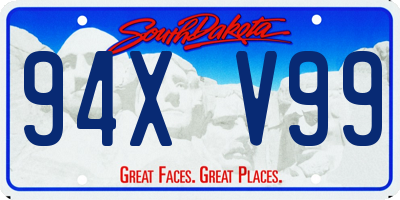 SD license plate 94XV99
