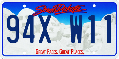 SD license plate 94XW11