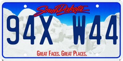 SD license plate 94XW44