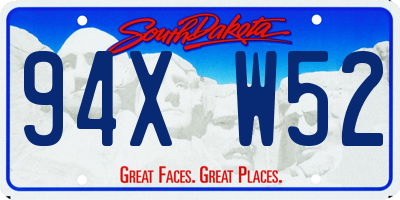 SD license plate 94XW52